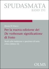 Per la nuova edizione del De verborum significatione di Festo - Alessia Di Marco