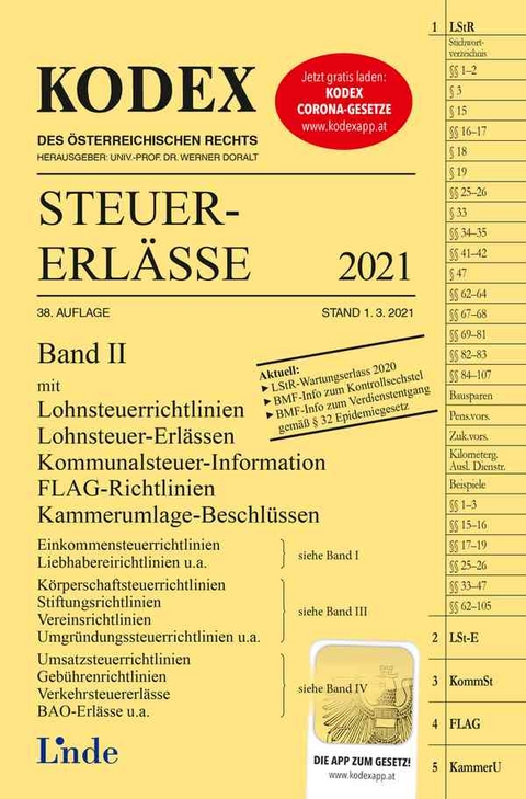 KODEX Steuer-Erlässe 2021, Band II - Elisabeth Titz-Frühmann