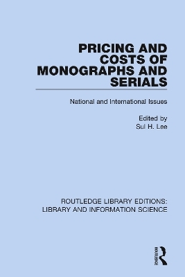 Pricing and Costs of Monographs and Serials - 