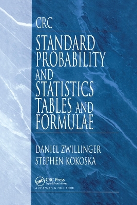 CRC Standard Probability and Statistics Tables and Formulae - Daniel Zwillinger, Stephen Kokoska