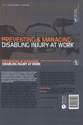 Preventing and Managing Disabling Injury at Work - 