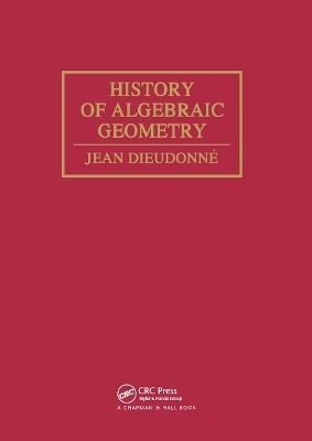 History Algebraic Geometry - Jean Dieudonné