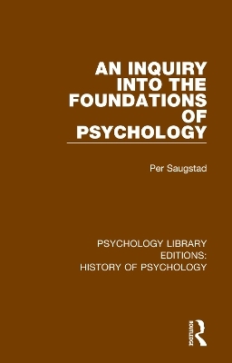 Psychology Library Editions: History of Psychology -  Various