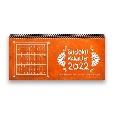 Tischkalender- Planer 2022 „Sudoku“ Buntkalender® Orange