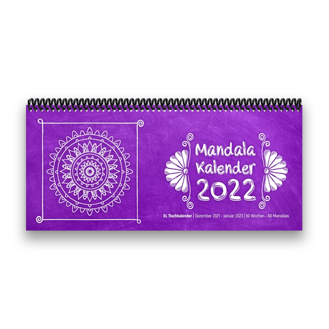 Tischkalender- Planer 2022 „Mandala“ Buntkalender® Lila