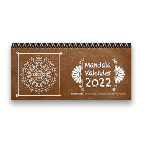Tischkalender- Planer 2022 „Mandala“ Buntkalender® Braun