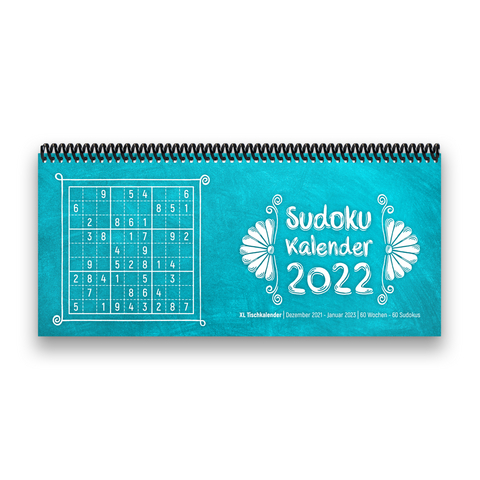 Tischkalender- Planer 2022 „Sudoku“ Buntkalender® Türkis