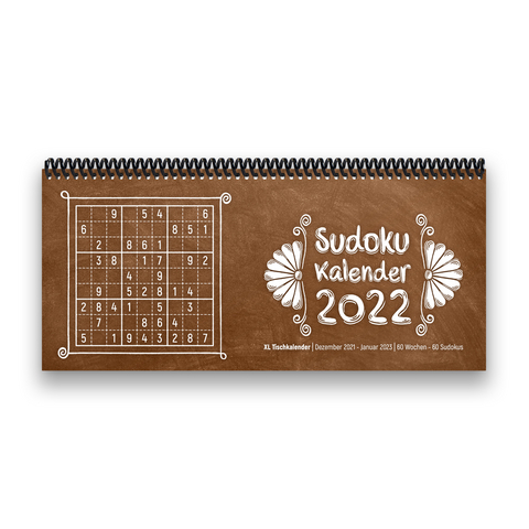 Tischkalender- Planer 2022 „Sudoku“ Buntkalender® Braun