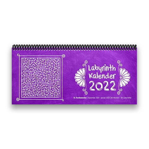 Tischkalender- Planer 2022 „Labyrinth“ Buntkalender® Lila