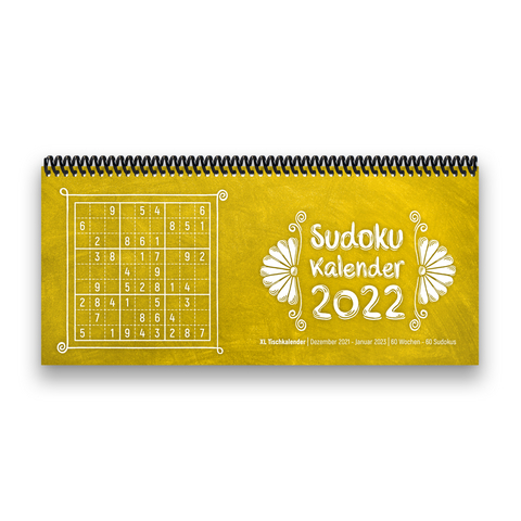 Tischkalender- Planer 2022 „Sudoku“ Buntkalender® Gelb