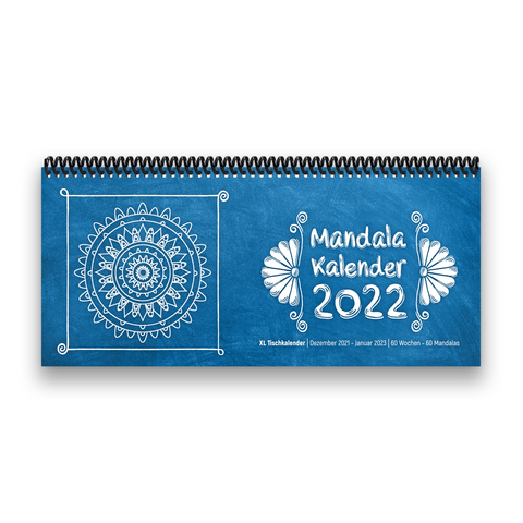 Tischkalender- Planer 2022 „Mandala“ Buntkalender® Blau