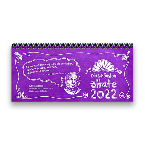 Tischkalender- Planer 2022 „Zitate“ Buntkalender® Lila
