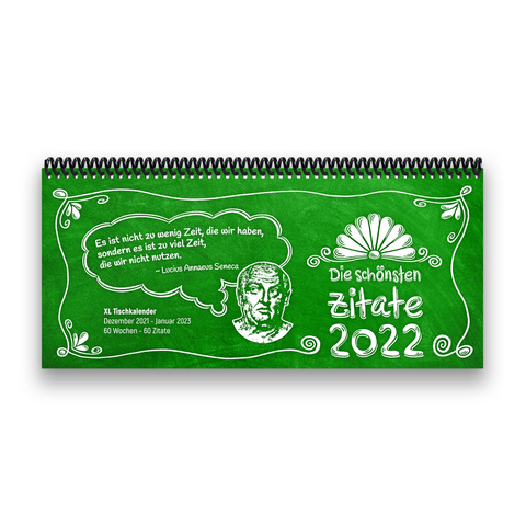 Tischkalender- Planer 2022 „Zitate“ Buntkalender® Grün