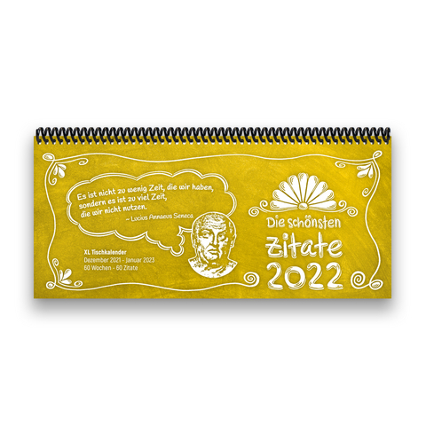 Tischkalender- Planer 2022 „Zitate“ Buntkalender® Gelb