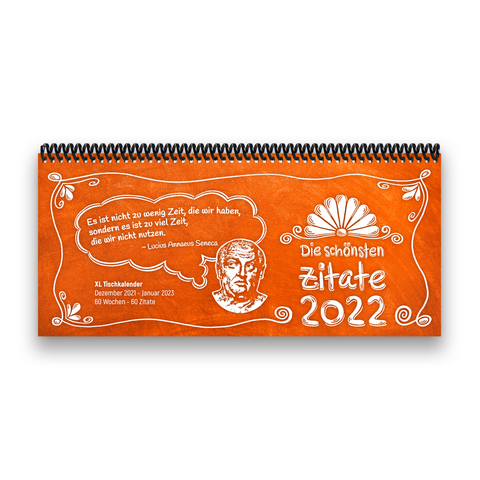 Tischkalender- Planer 2022 „Zitate“ Buntkalender® Orange