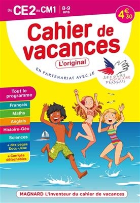 Cahier de vacances du CE2 au CM1, 8-9 ans : tout le programme - Maguy Bilheran