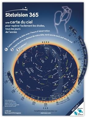 Stelvision 365 : une carte du ciel pour repérer facilement les étoiles, tous les jours de l'année - Bertrand d' (1968-....) Armagnac