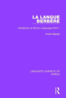 La Langue Berbère - André Basset