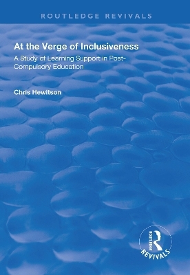 At the Verge of Inclusiveness - Chris Hewitson