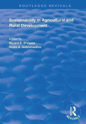 Sustainability in Agricultural and Rural Development - 