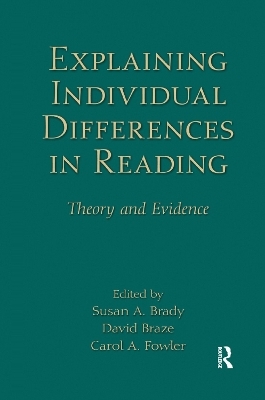 Explaining Individual Differences in Reading - 