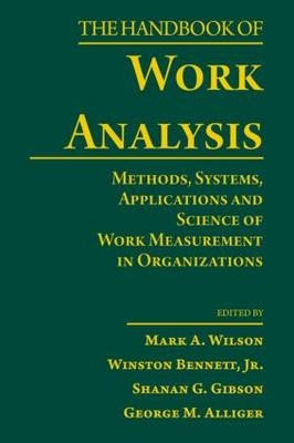 The Handbook of Work Analysis - 