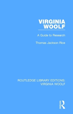 Virginia Woolf - Thomas Jackson Rice