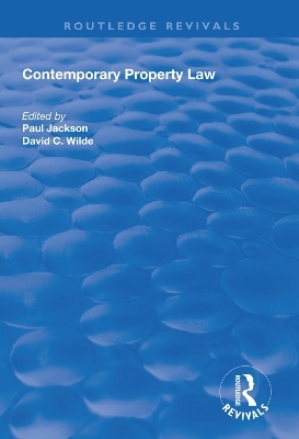 Contemporary Property Law - 