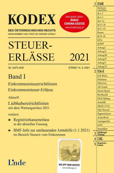 KODEX Steuer-Erlässe 2021, Band I - Elisabeth Titz-Frühmann