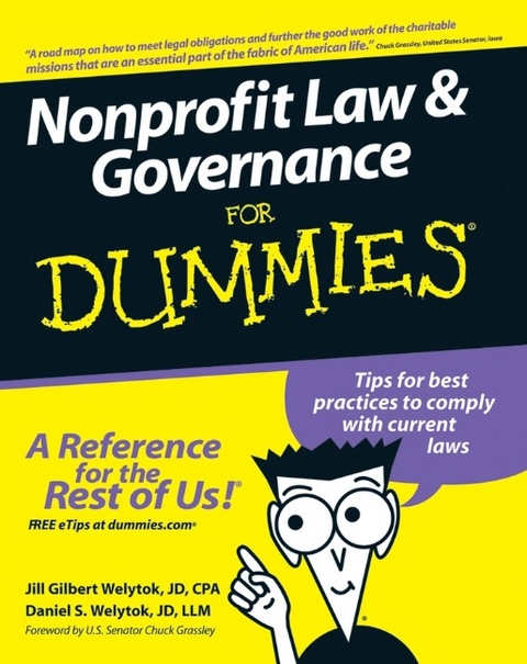 Nonprofit Law and Governance For Dummies - Jill Gilbert Welytok, Daniel S. Welytok