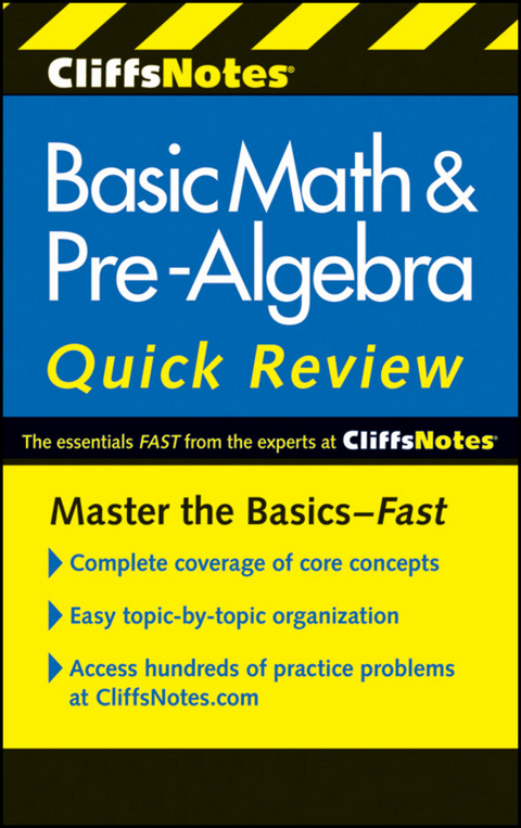CliffsNotes Basic Math and Pre-Algebra Quick Review -  Jerry Bobrow
