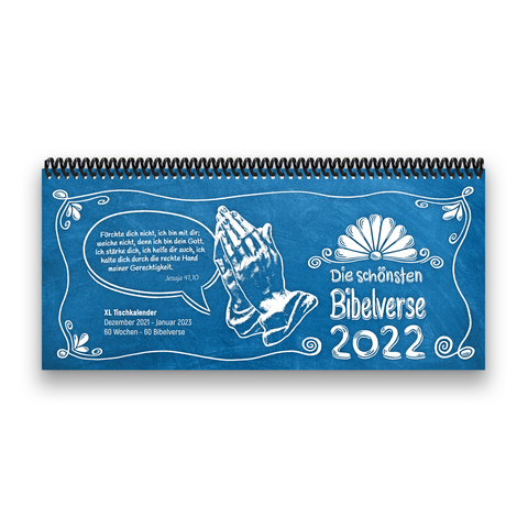 Tischkalender- Planer 2022 „Bibelverse“ Buntkalender® Blau