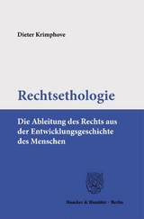 Rechtsethologie. - Dieter Krimphove