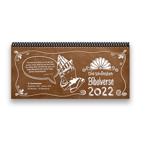 Tischkalender- Planer 2022 „Bibelverse“ Buntkalender® Braun