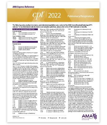 CPT Express Reference Coding Card 2022: Pulmonary/Respiratory -  American Medical Association