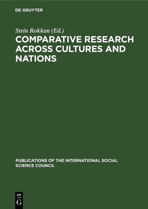 Comparative Research across Cultures and Nations - 