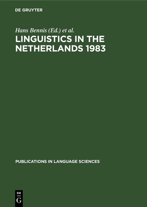 Linguistics in the Netherlands 1983 - 