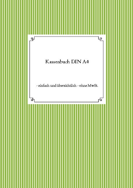 Kassenbuch DIN A4 - Thomas Eschenbach