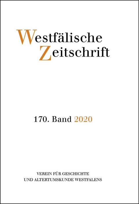 Westfälische Zeitschrift 170. Band 2020 - 