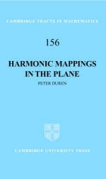 Harmonic Mappings in the Plane -  Peter Duren