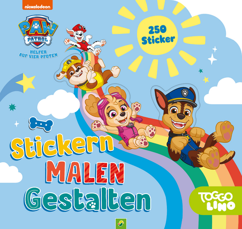 PAW Patrol Stickern, Malen, Gestalten. Mit 250 Stickern. Für Kinder ab 3 Jahren