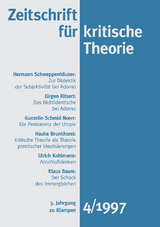 Zeitschrift für kritische Theorie / Zeitschrift für kritische Theorie, Heft 4 - Schweppenhäuser, Gerhard; Bock, Wolfgang; Kramer, Sven