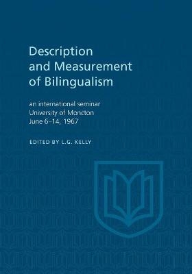 Description and Measurement of Bilingualism - 