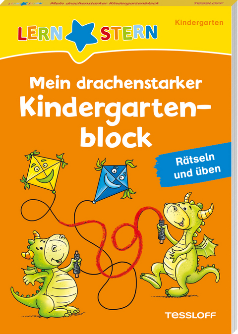 LERNSTERN. Mein drachenstarker Kindergartenblock. Rätseln und üben - Julia Meyer