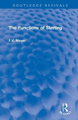 The Functions of Sterling - F.V. Meyer