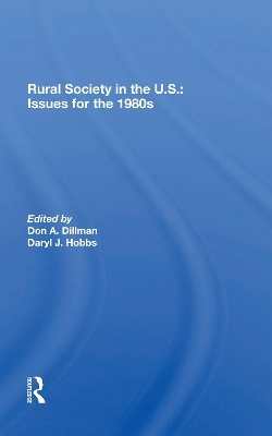Rural Society In The U.s. - Don A Dillman, Daryl J Hobbs