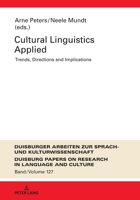 Cultural Linguistics Applied - 