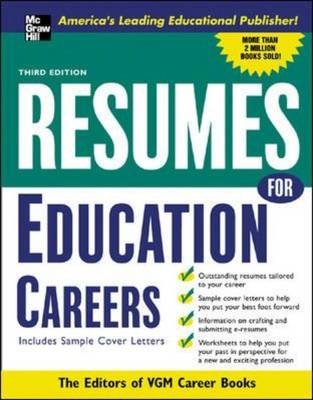 Resumes for Education Careers -  Editors of Vgm