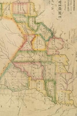 1817 Map of Indiana - A Poetose Notebook / Journal / Diary (50 pages/25 sheets)