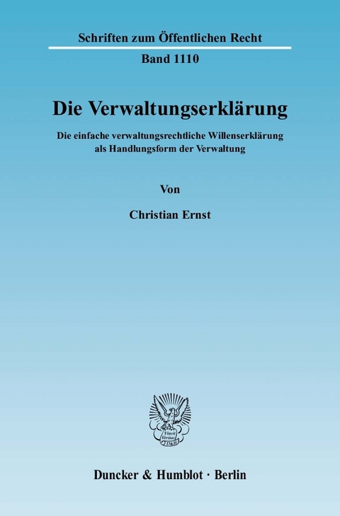 Die Verwaltungserklärung. -  Christian Ernst